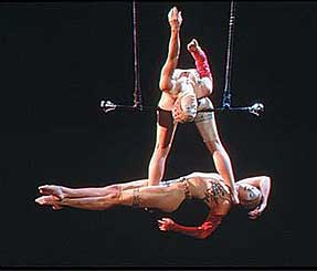 Stunning Aerial Trapeze Act