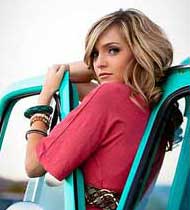 Anna Kaelin in a Truck