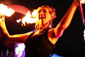 Female Fire Twirler