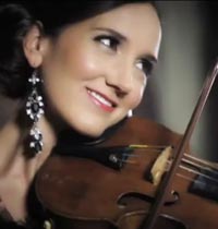 Close-up of Jenny Playing the Violin