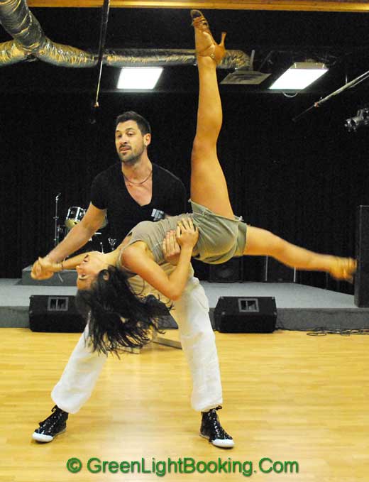 Maksim Chmerkovskiy and Afton DelGrosso from Dancing with the Stars - Hire World Class Dancers from Green Light Booking