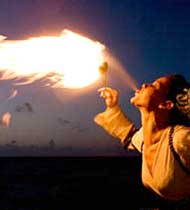Fire Artist Breathing Fire