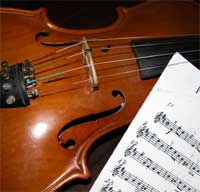 String Quartet - Violin and Music