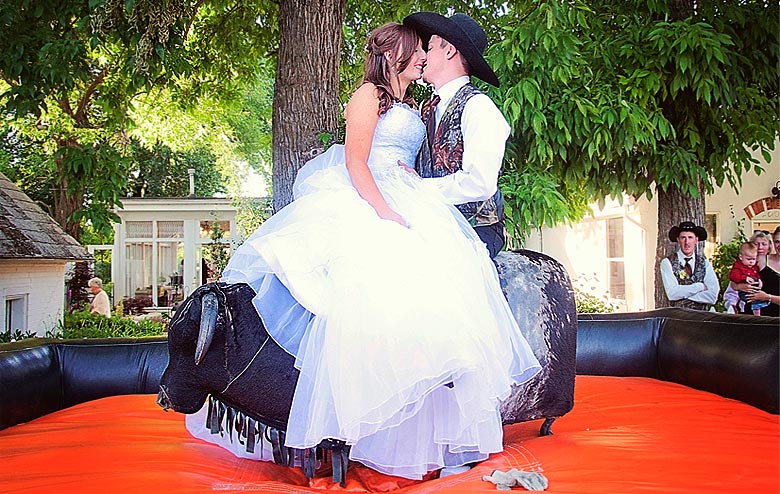 Western Entertainment Riding a Bull