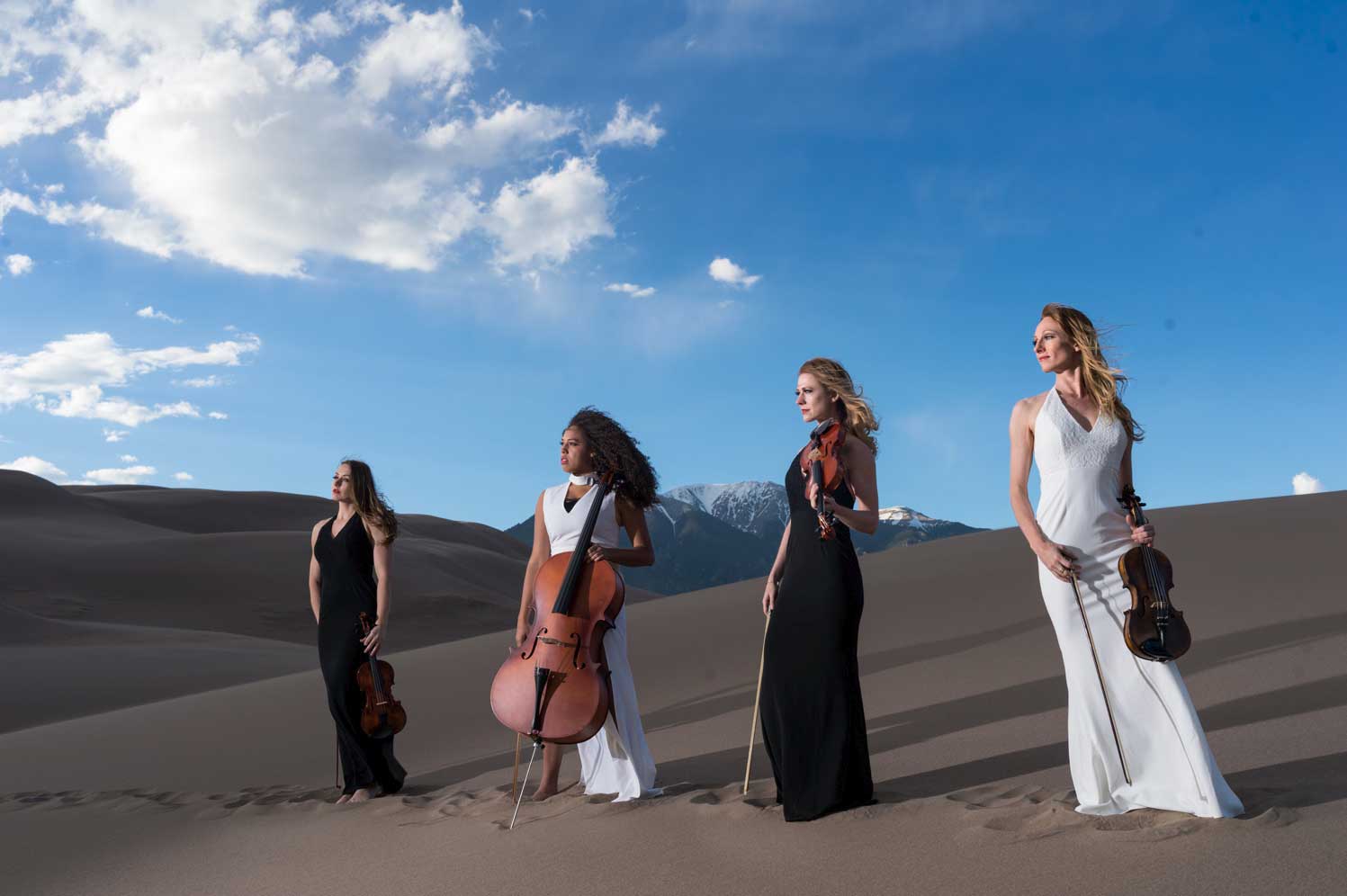 Emerald Electric Strings in Sand Dunes