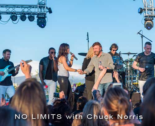 NO LIMITS band with Celebrity Chuck Norris - For National and International Celebrity Weddings and Events