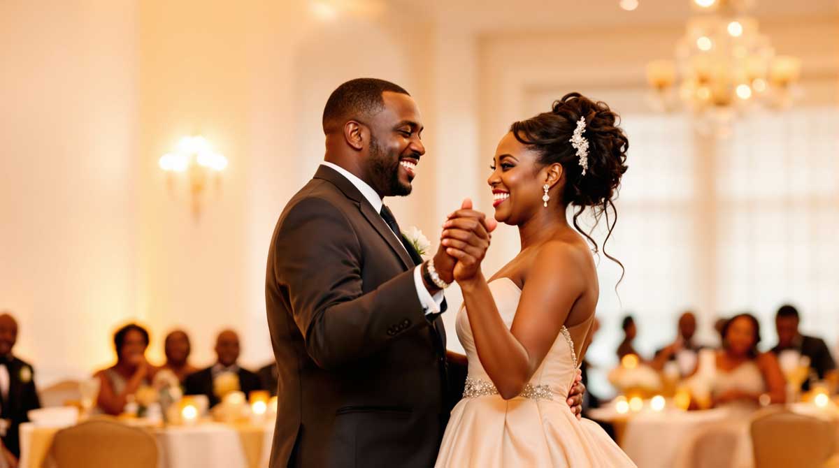 Bride Dancing with Her Father at a Wedding Party