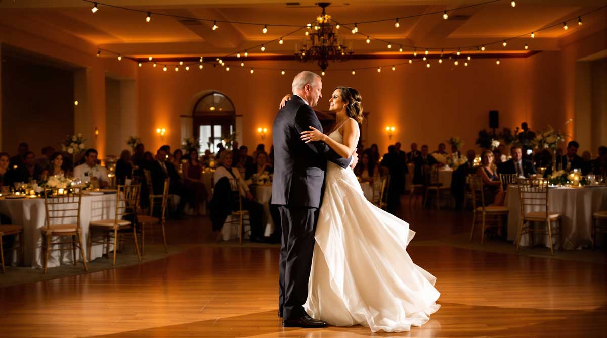 Father and Daughter Dancing at the Wedding Reception