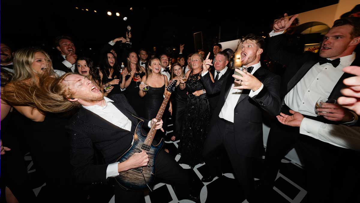 Modern Retrospect Lead Guitarist Rocks the Crowd at the Wedding of Sam Darnold