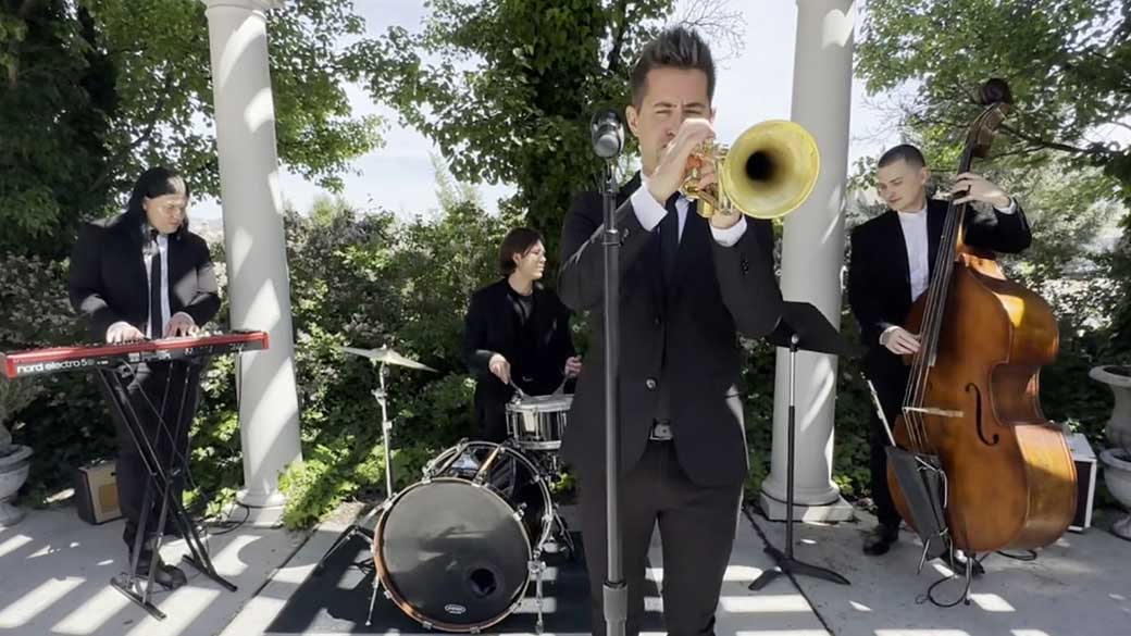 Touchstone Jazz Quartet with Trumpet and Piano at Cocktail Hour
